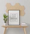 Poster Frame In Living Room Psd Mockup Psd