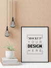 Poster Frame In Living Room Psd Mockup Psd