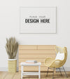 Poster Frame In Living Room Psd Mockup Psd