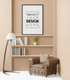 Poster Frame In Living Room Psd Mockup Psd