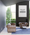 Poster Frame In Living Room Psd Mockup Psd