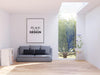 Poster Frame In Living Room Psd Mockup Psd