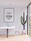 Poster Frame In Living Room Psd Mockup Psd