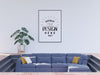 Poster Frame In Living Room Psd Mockup Psd