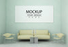 Poster Frame In Living Room Psd Mockup Psd