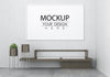 Poster Frame In Living Room Psd Mockup Psd