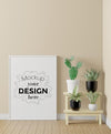 Poster Frame In Living Room Psd Mockup Psd