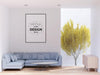 Poster Frame In Living Room Psd Mockup Psd