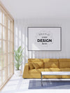 Poster Frame In Living Room Psd Mockup Psd