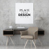 Poster Frame In Living Room Psd Mockup Psd