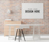 Poster Frame In Living Room Psd Mockup Psd