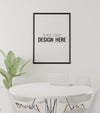 Poster Frame In Living Room Psd Mockup Psd