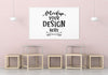 Poster Frame In Living Room Psd Mockup Psd