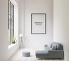 Poster Frame In Living Room Psd Mockup Psd