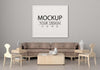 Poster Frame In Living Room Psd Mockup Psd