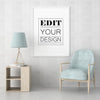 Poster Frame In Living Room Psd Mockup Psd