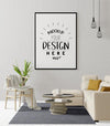 Poster Frame In Living Room Psd Mockup Psd