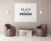 Poster Frame In Living Room Psd Mockup Psd