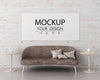 Poster Frame In Living Room Psd Mockup Psd