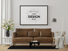 Poster Frame In Living Room Psd Mockup Psd