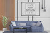 Poster Frame In Living Room Psd Mockup Psd