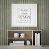 Poster Frame In Living Room Psd Mockup Psd