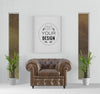 Poster Frame In Living Room Psd Mockup Psd