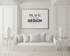 Poster Frame In Living Room Psd Mockup Psd