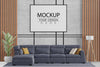 Poster Frame In Living Room Psd Mockup Psd