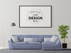 Poster Frame In Living Room Psd Mockup Psd