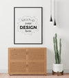 Poster Frame In Living Room Psd Mockup Psd