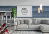 Poster Frame In Living Room Psd Mockup Psd