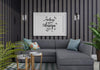 Poster Frame In Living Room Psd Mockup Psd