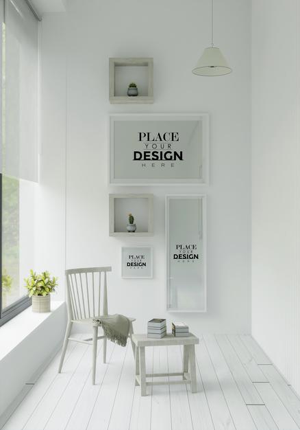 Poster Frame In Living Room Psd