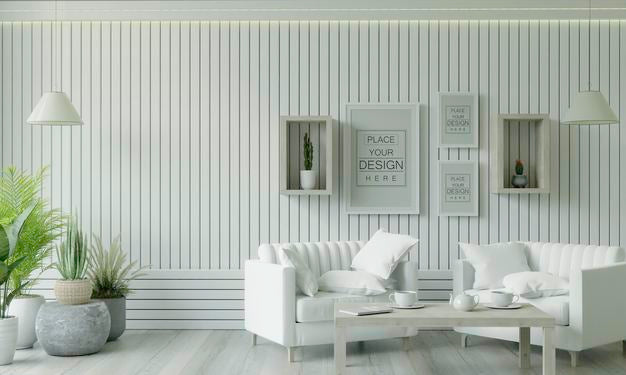 Poster Frame In Living Room Psd
