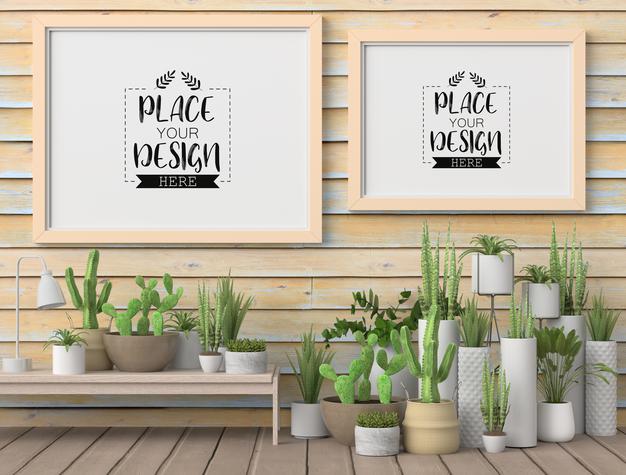 Poster Frame In Living Room Psd