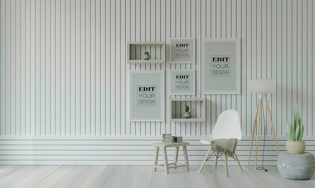 Poster Frame In Living Room Psd