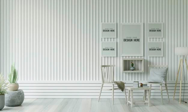Poster Frame In Living Room Psd