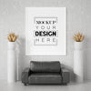 Poster Frame In Living Room Psd