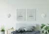Poster Frame Interior In A Bedroom Psd