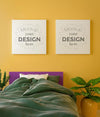 Poster Frame Interior In A Bedroom Psd