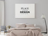 Poster Frame Mockup In Bedroom Psd