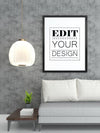 Poster Frame Mockup In Living Room Psd