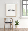 Poster Frame Mockup In Living Room Psd