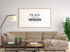 Poster Frame Mockup In Living Room Psd