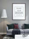 Poster Frame Mockup In Living Room Psd