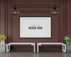 Poster Frame Mockup In Living Room Psd