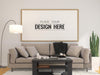 Poster Frame Mockup In Living Room Psd