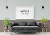 Poster Frame Mockup In Living Room Psd