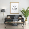 Poster Frame Mockup In Living Room Psd